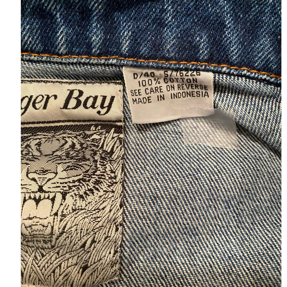 Tiger Bay Jean‎ Jacket Denim Vintage 90s Coat Outer Wear Blue - Picture 6 of 7